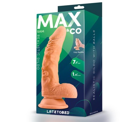Sam Dildo Realista con Testículos 7.1 Natural