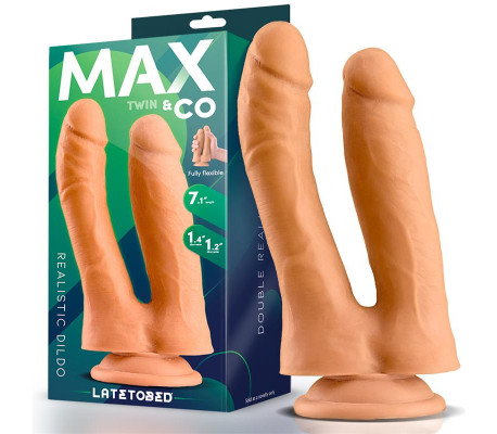 Twin Dildo Doble Realista 7.1 Natural