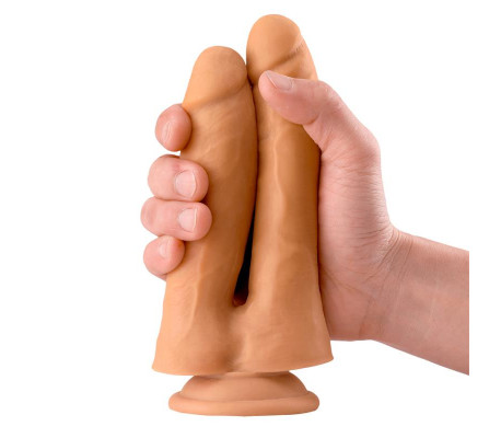 Twin Dildo Doble Realista 7.1 Natural