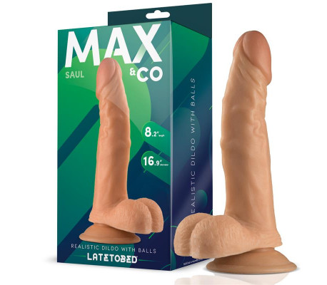 Saul Dildo Realista con Testículos Natural 8,25 - 21 cm
