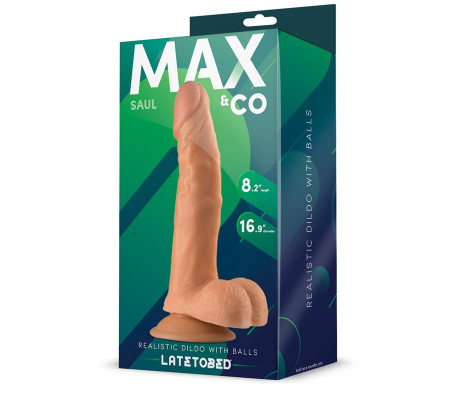 Saul Dildo Realista con Testículos Natural 8,25 - 21 cm