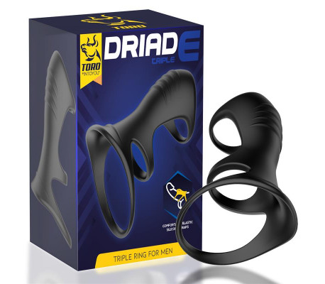 Driade Anillo Triple para Hombre Silicona