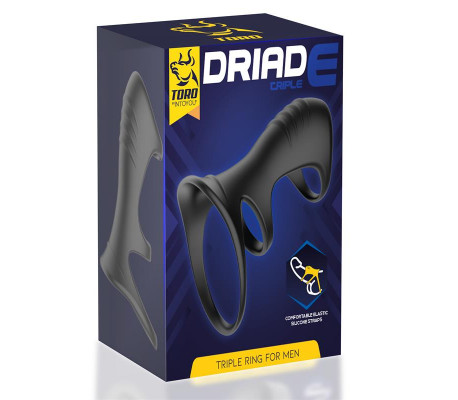 Driade Anillo Triple para Hombre Silicona