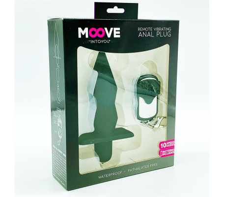 Plug Anal con Vibración y Control Remoto Negro