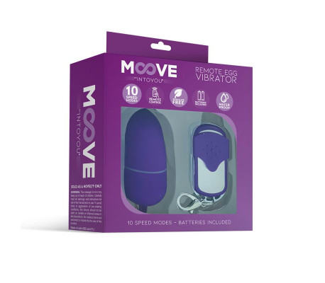 Huevo Vibrador con Contol Remoto Tamaño Mediano Púrpura
