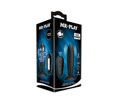 Mr. Play Plug Anal con Vibración y Control Remoto USB