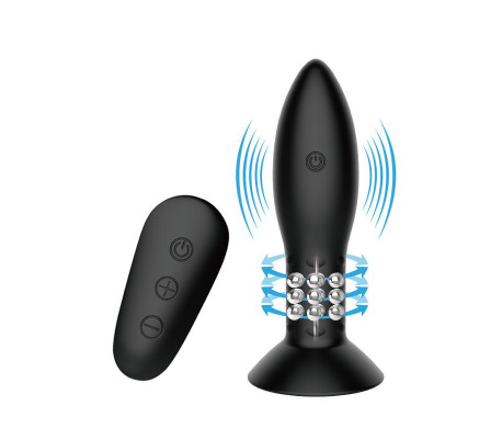 Plug Anal Inflable con Vibración y Rotación Control Remoto Mr. Play