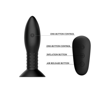 Plug Anal Inflable con Vibración y Rotación Control Remoto Mr. Play