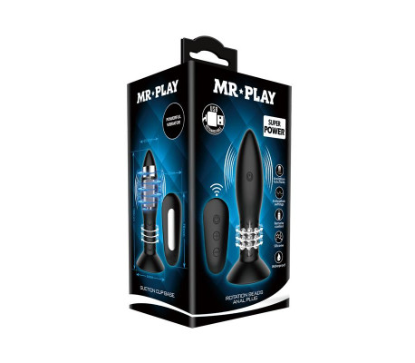 Plug Anal Inflable con Vibración y Rotación Control Remoto Mr. Play