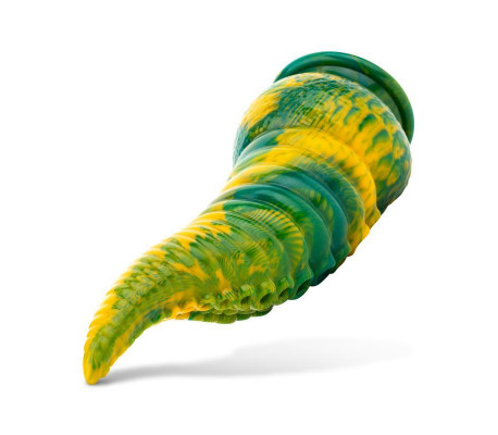 Dildo Tentacle Delight Verde y Amarillo 22.4 cm - 8.8