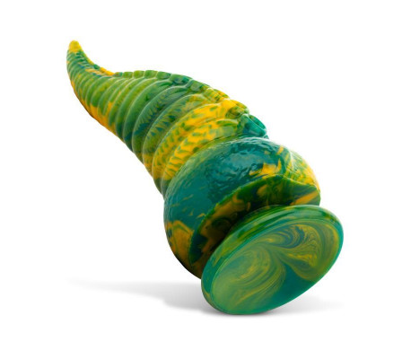Dildo Tentacle Delight Verde y Amarillo 22.4 cm - 8.8
