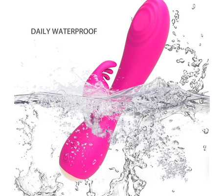 Conejito Vibrador Magic Stick con Pulsación Fucsia