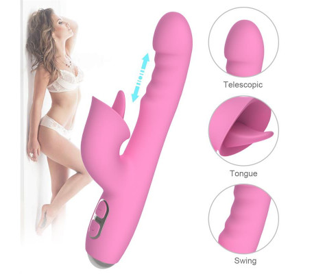 T-May Vibrador con Empuje y Movimiento Swing