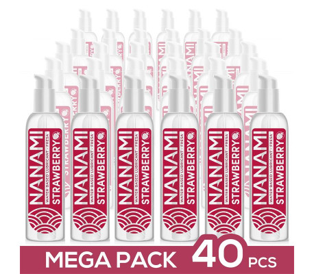 Pack de 40 Lubricante Base Agua Fresa 150 ml