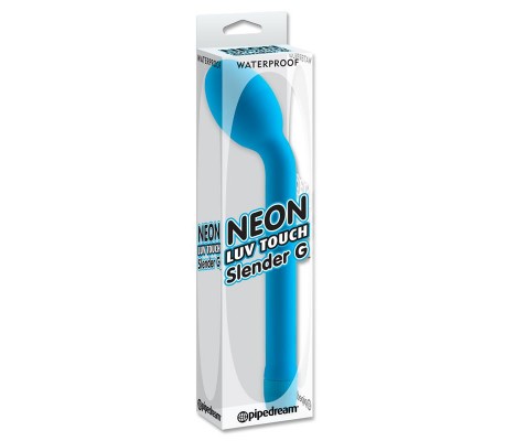 Neon Vibrador Luv Touch Slender Punto G Azul