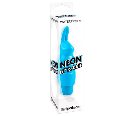 Neon Mini Vibrador Luv Touch Rabbit Azul