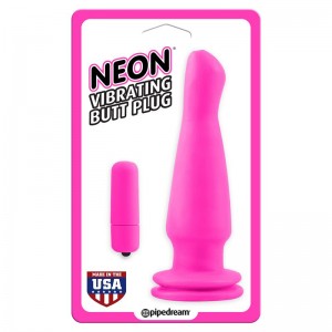Neon Plug Anal Vibrador Rosa