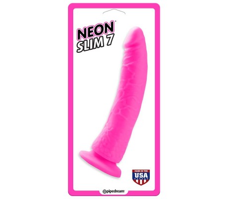 Neon Dildo Slim 7 Rosa