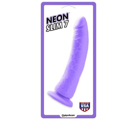 Neon Dildo Slim 7 Púrpura