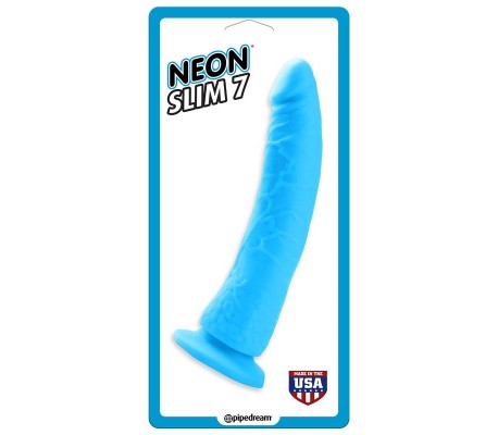 Neon Dildo Slim 7 Azul