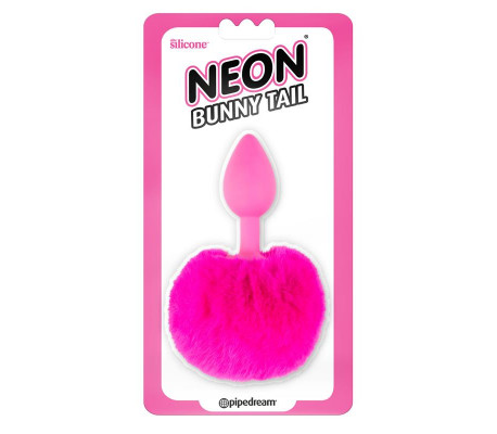 Neon Plug Anal con Cola Rosa