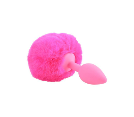 Neon Plug Anal con Cola Rosa