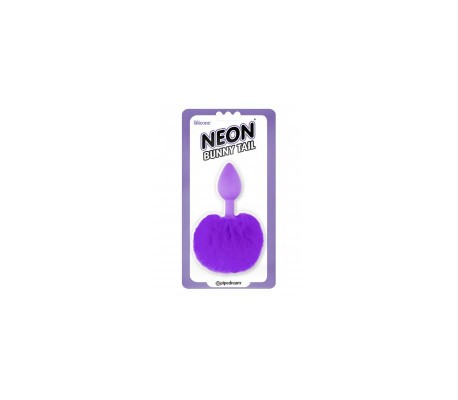 Neon Plug Anal con Cola Púrpura