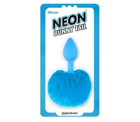 Neon Plug Anal con Cola Azul