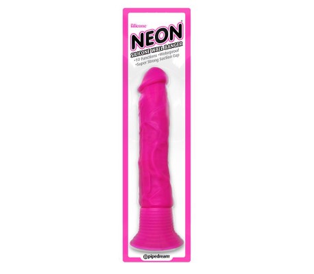 Neon Vibrador de Silicona Wall Banger Rosa
