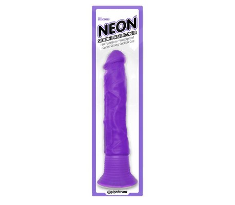 Neon Vibrador de Silicona Wall Banger Púrpura