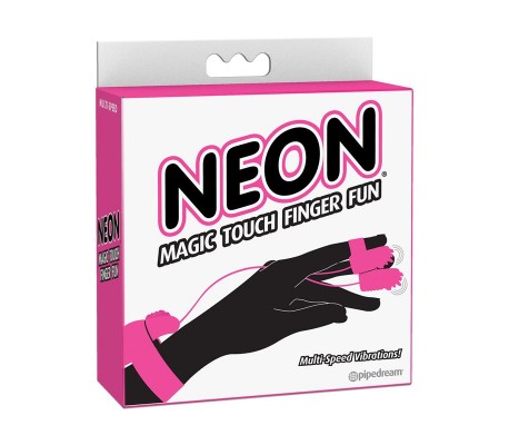 Neon Mini Vibradores para el Dedo Rosa