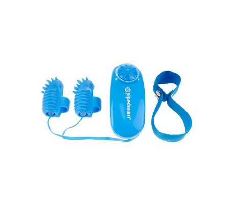 Neon Mini Vibrador para el Dedo Azul