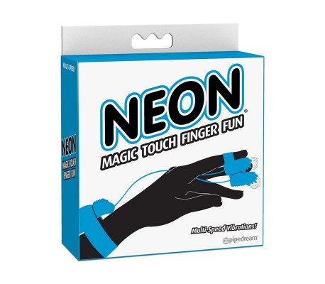 Neon Mini Vibrador para el Dedo Azul