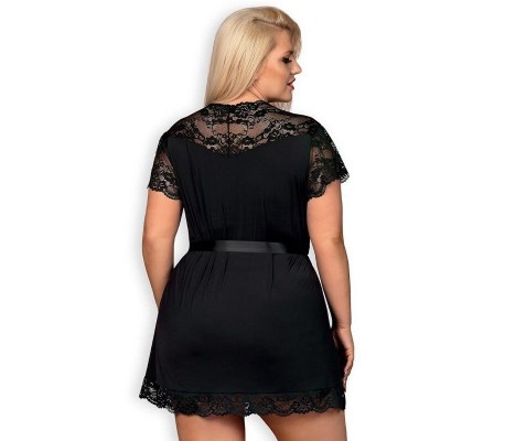 810-PEI-1 Kimono con Encaje Negro