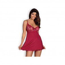 Rosalyne Babydoll y Tanga Rojo Talla S/M