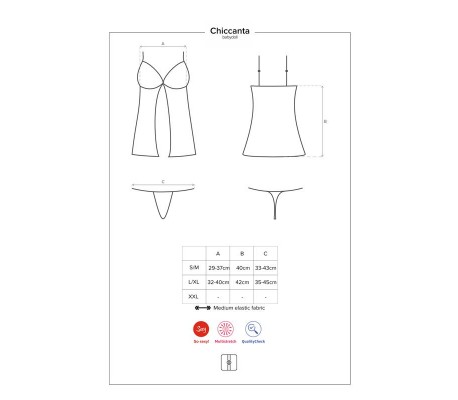 Chiccanta Babydoll y Tanga Negro