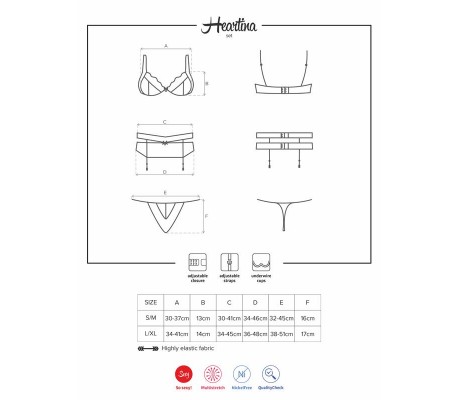 Heartina Set 3 Piezas Negro