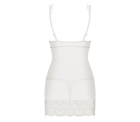 853-CHE-2 Chemise y Tanga Color Blanco