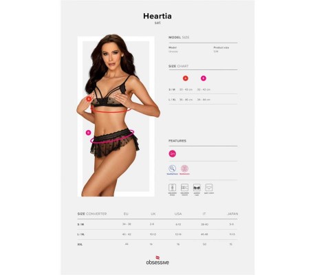 Heartia Set de 3 Piezas Negro