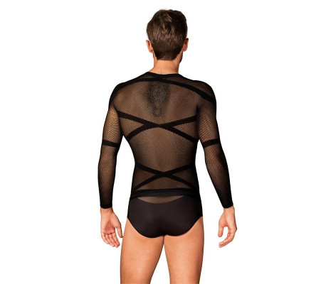 T101 Camiseta Manga Larga Semi Transparente S/M/L