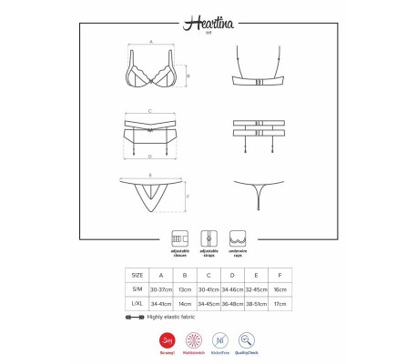 Heartina Set 3 Piezas Color Rojo