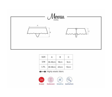 Merossa Braguitas Abiertas Color Negro