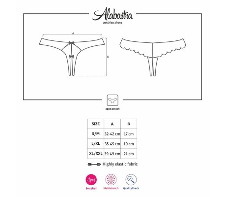 Alabastra Tanga Abierto Blanco