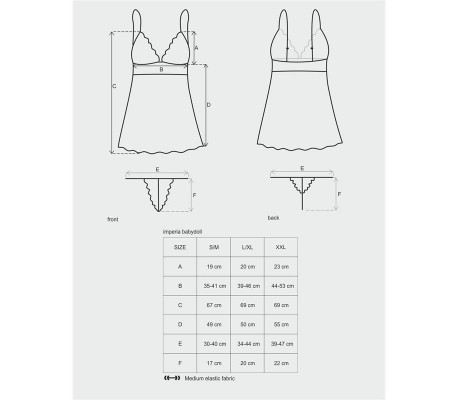 Imperia Babydoll y Tanga Color Negro