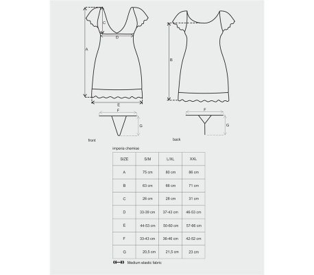 Imperia Chemise y Tanga Color Negro