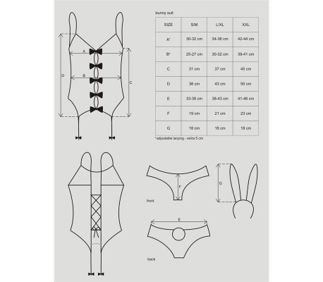 Bunny Disfraz Conejita 4 Piezas Talla L/XL