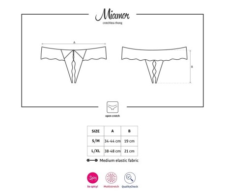 Miamor Tanga Abierto Color Negro