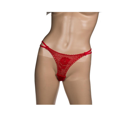 Tanga en Rosa Rojo