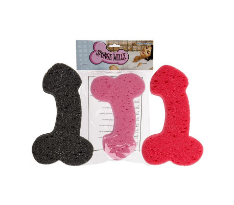 Esponja de Baño Forma de Pene Color Aleatorio 1 Unidad