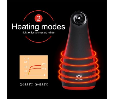 Chiven 3 Masturbador Masculino Efecto Calor Silicona Líquida Negro